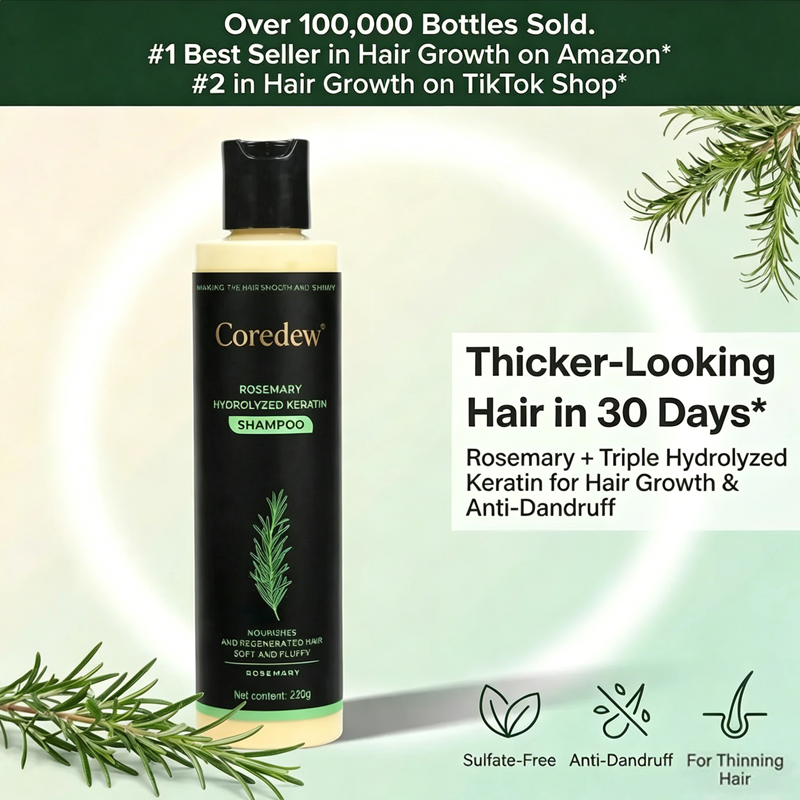 Coredew® Rosemary Shampoo | Hair Growth & Anti-Dandruff Scalp Treatment