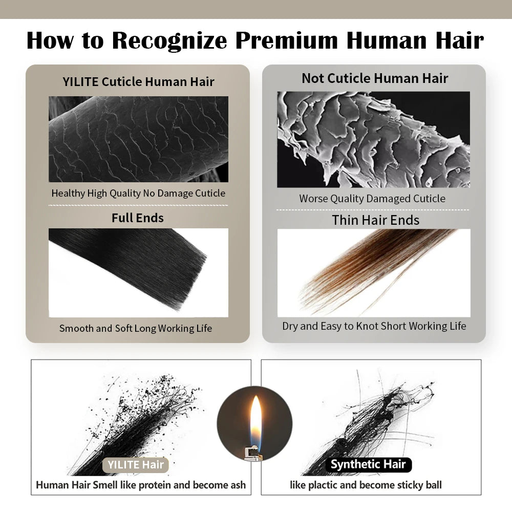 Coredew Seamless Injection Molded Hand-Woven Invisible Hair Extensions -- 100% Human Hair (10 pieces)