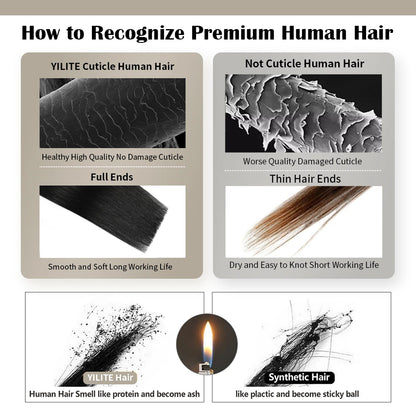 Coredew Seamless Injection Molded Hand-Woven Invisible Hair Extensions -- 100% Human Hair (10 pieces)