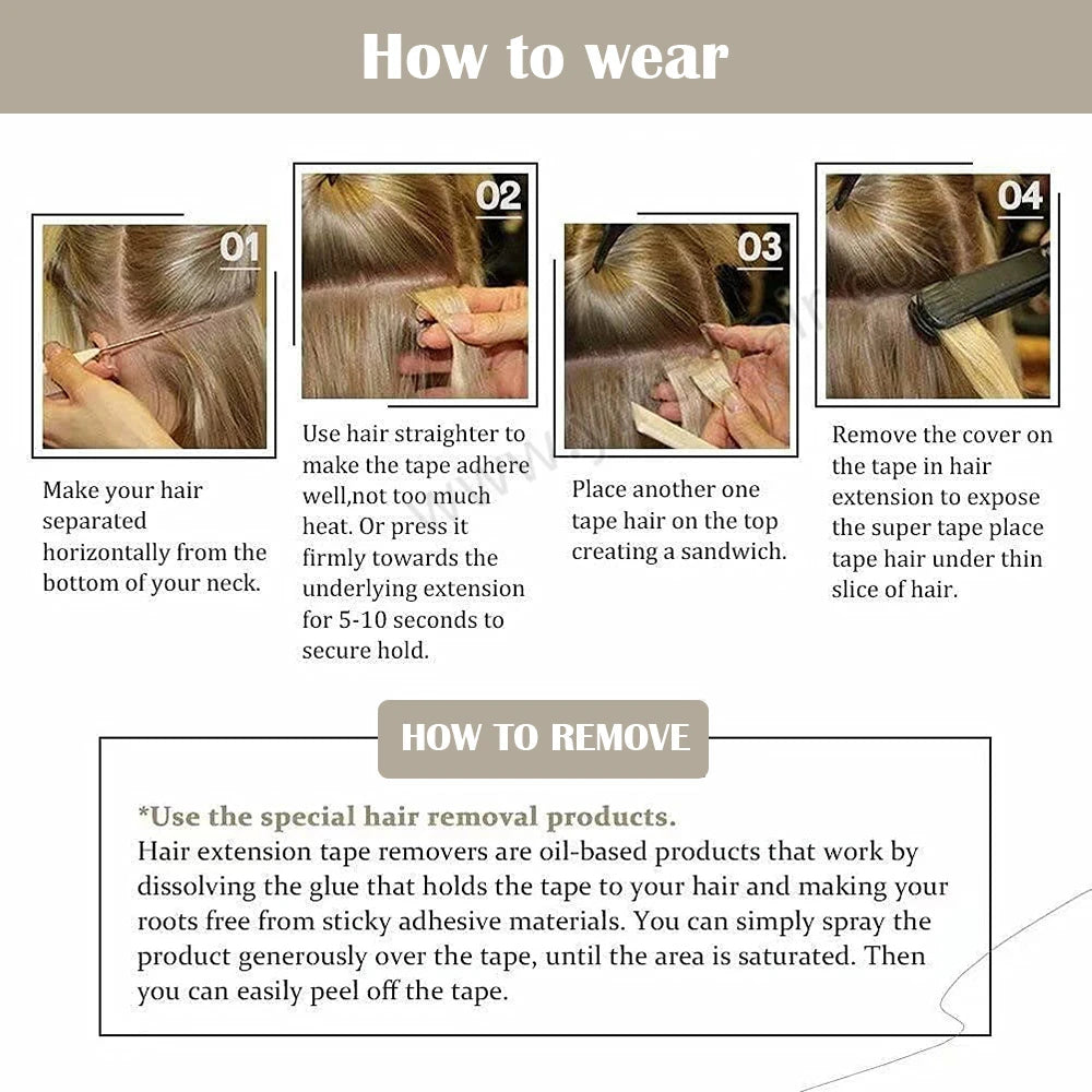 Coredew Seamless Injection Molded Hand-Woven Invisible Hair Extensions -- 100% Human Hair (10 pieces)