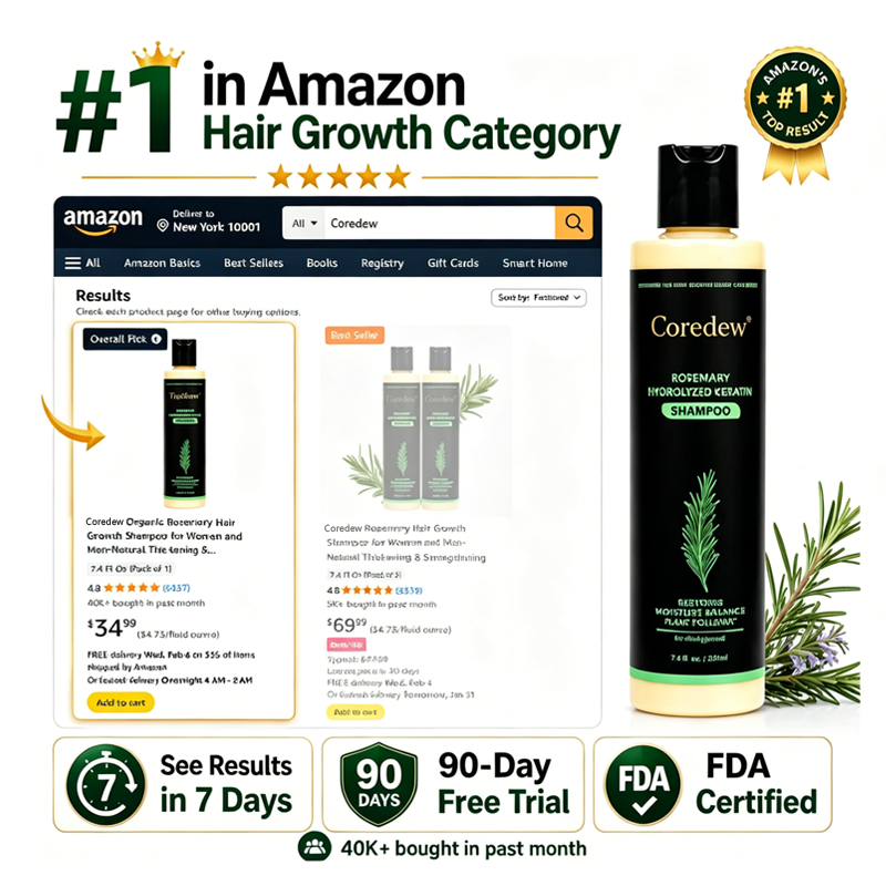 Coredew® Rosemary Shampoo | Hair Growth & Anti-Dandruff Scalp Treatment