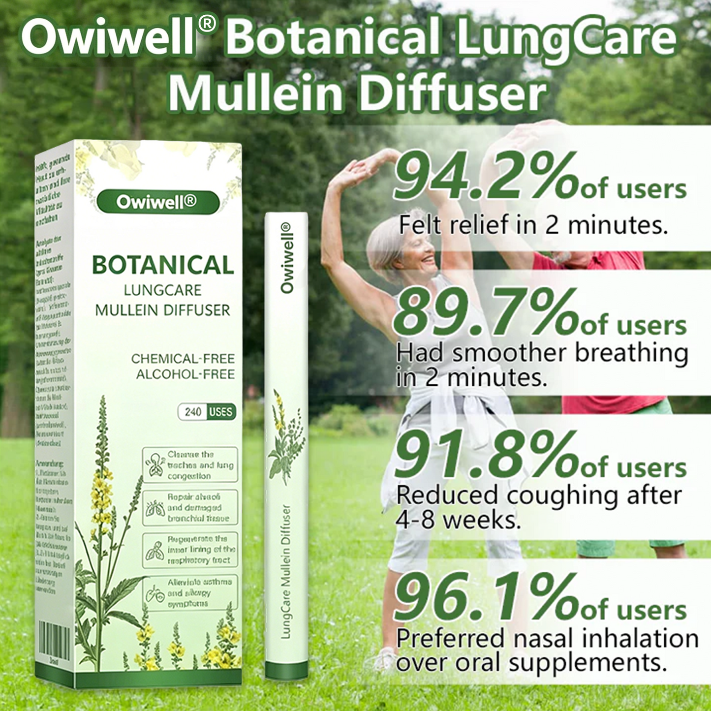 Owiwell® Botanical LungCare Mullein Diffuser
