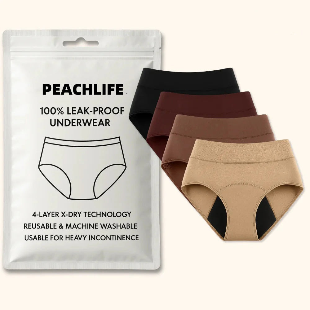 🔥Limited Time Sale 75% OFF🔥 | Peachlife™ 100% Leak-Proof Underwear 4-pack