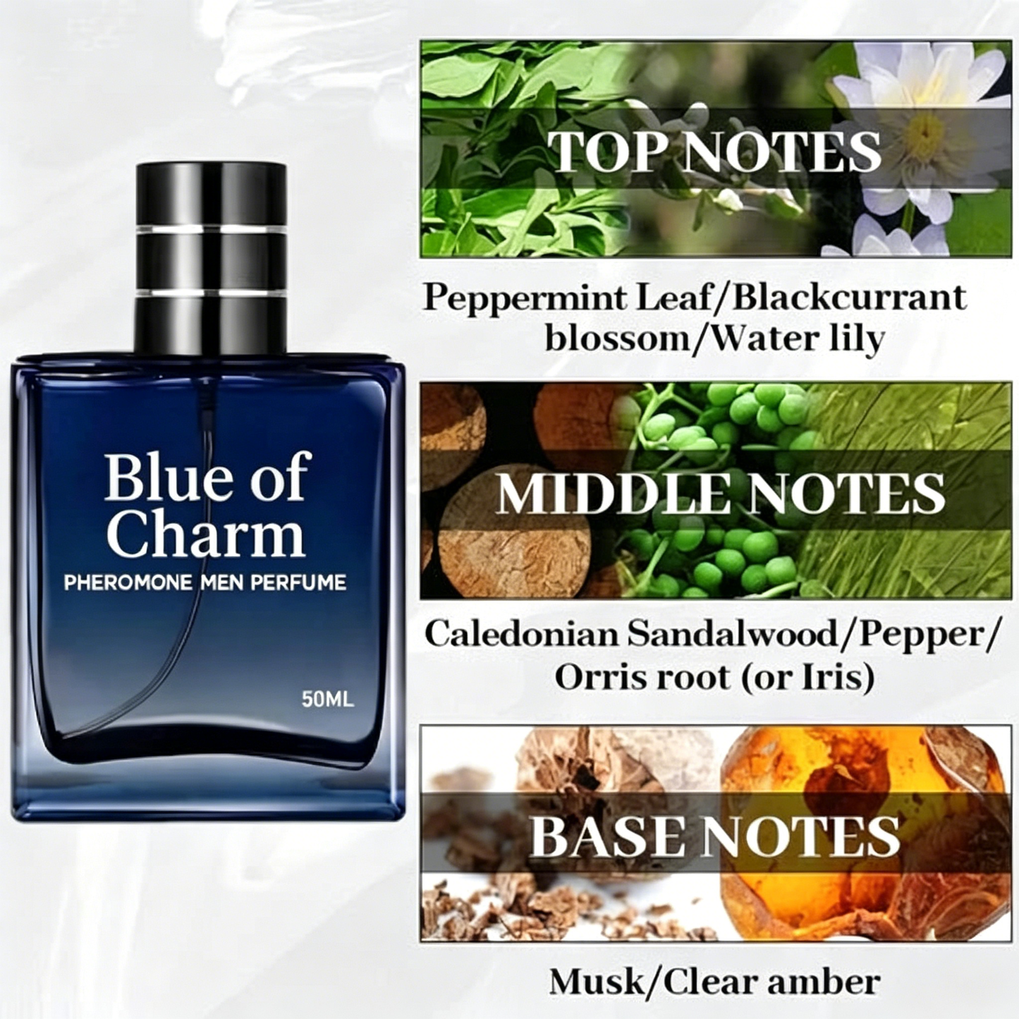 Blue of Charm Pheromone Men Perfume!One Spray, Instant Extra Natural Charm