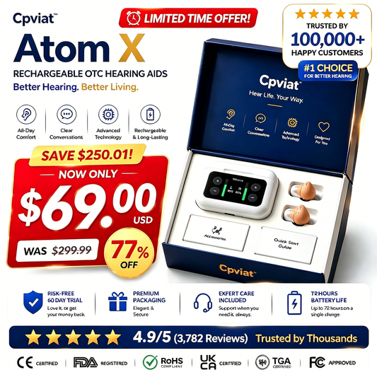 🔥 Today Only! Cpviat™ Atom X Smart Hearing Aids — Hear Clearly, Feel Confident Again 💖